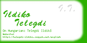 ildiko telegdi business card