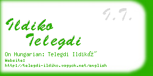 ildiko telegdi business card